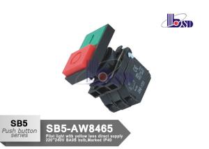 China Two Head Push Button Switch SB5 Series Pilot Light With Led Lamp 220v wholesale