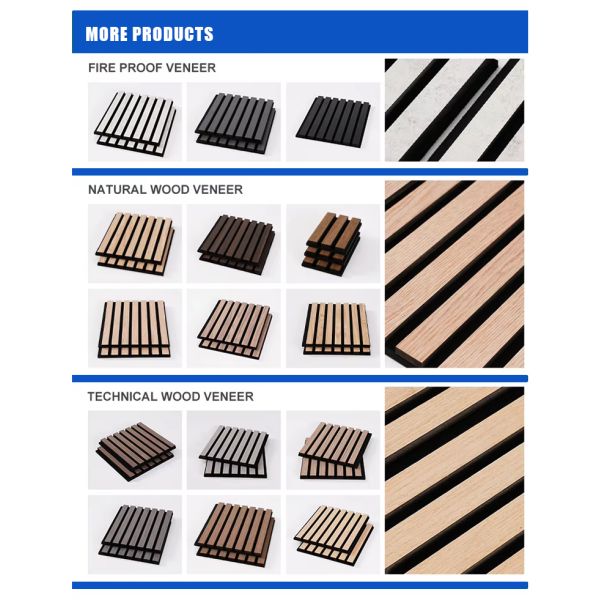 Wood Slat Acoustic Panel Using MDF For Enhanced Sound Absorption