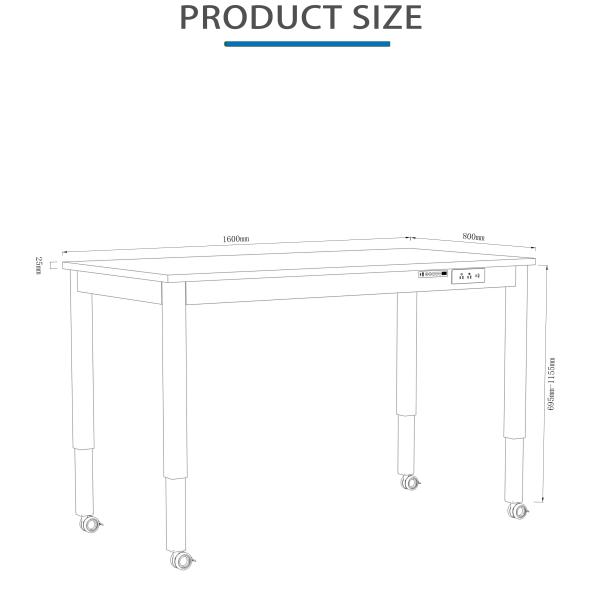 Customized Size Uplift Motorized Adjustable Desk Must-Have for Office Furniture Solutions