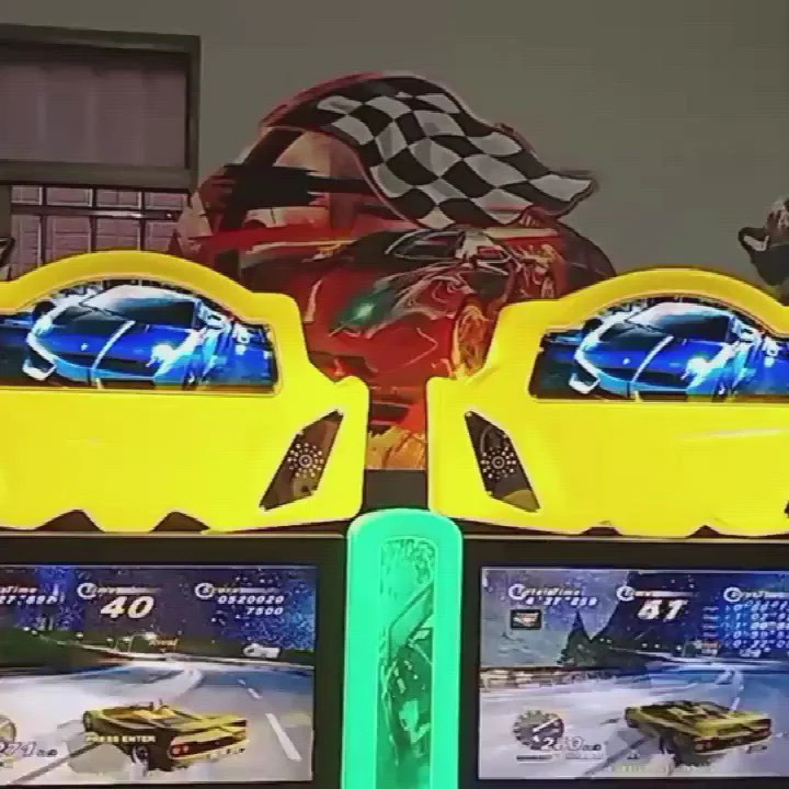 Double Outrun Car Racing Game Machine 2 Players Racing Video Arcade Simulator Games With Cabinet
