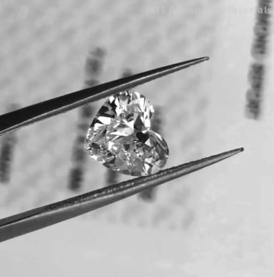 Quality 1.56CT VG Cut Heart Shaped Lab Grown Diamond HPHT VVS1 D Color Diamond for sale