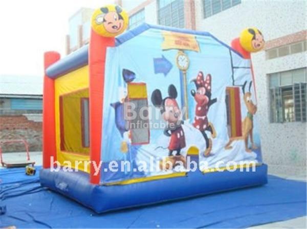 Quality Kids Party Inflatable Bouncer Mickey Mouse Indoor Bounce House With Blower for sale