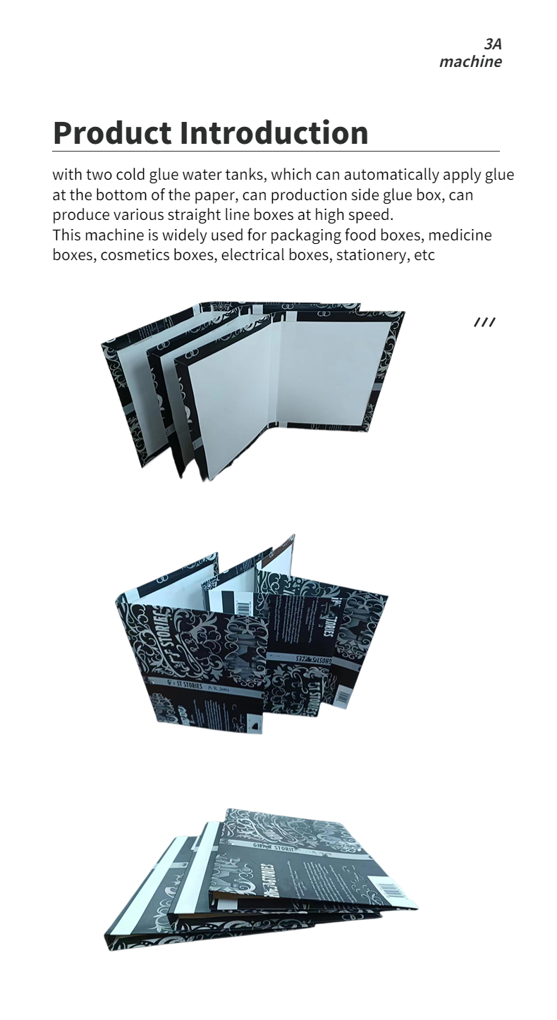 CQT800BS Automatic Book Cover Double Side Pasting Machine with Max Liner Speed 250m/Min