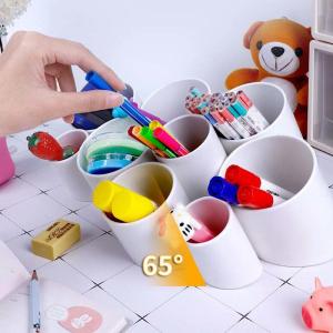 China Office 9 Tall Cups Multi Function Pen Holder Desk Storage Organizer wholesale