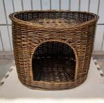 Rattan Furniture Kennel Two Level Wicker Cat House With Cushion Original Color