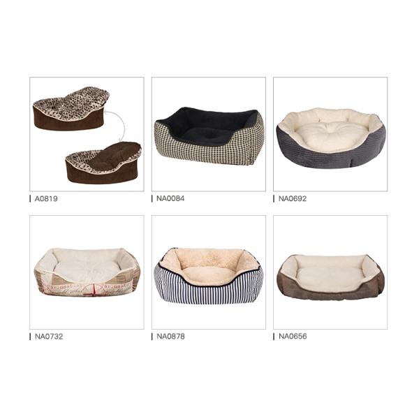 Luxury Black Soft Pet Bed Cushion PU Leather For Dogs Cats