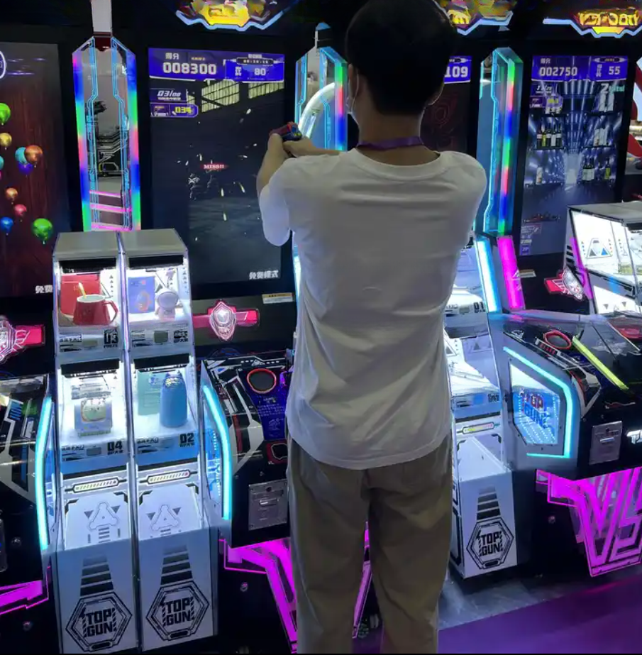2 Player Interactive Arcade Game Top Gun Shooting Game Arcade Machine