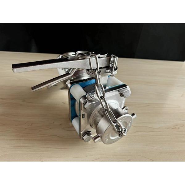 ISO Tank Container Spare Parts 3 inch 45 Degrees Bottom Discharge and Sample Valve with Pressure Gauge 1.4''BSP 0-40 bar