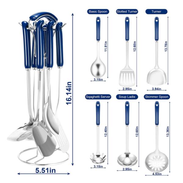 ODM Kitchen Utensils Stainless Steel Set , CU Kitchen Cooking Utensils Set
