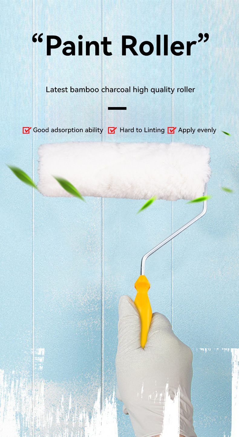 Plastic PP Handle Textured Stipple Effect Paint Roller 5" for Smooth Paint Application