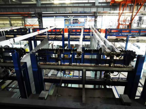 Quality 220V 50HZ Automated Anodizing Line With 12500mm Max Profile Length for sale