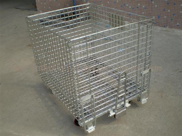 Quality Wire Containers With Pulls In Head & End, 4 Wheels On Bottom for sale