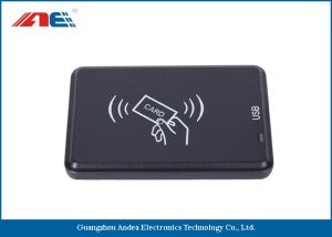 China Black USB Interface IOT RFID Reader And Writer Anti Collision Algorithm wholesale