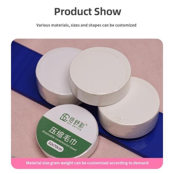 OEM ODM Disposable Compressed Face Towel Nonwoven Bamboo Viscose