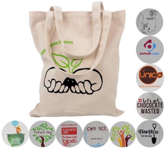 Custom silk screen printed Cotton material handle style blank natural cotton canvas bag without logo bagplastics bagease