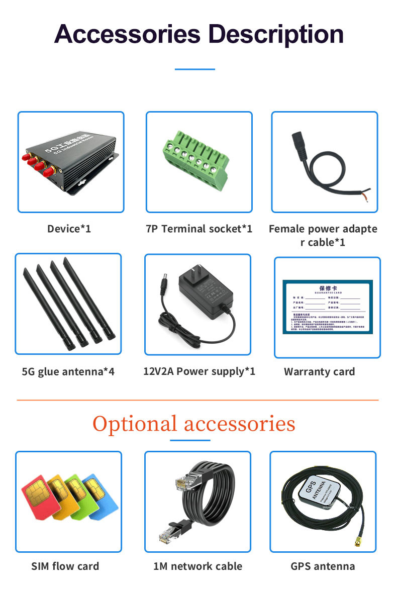 RS232 RS485 5G Cellular Modem Router , Stable M2M Wireless Cellular Router