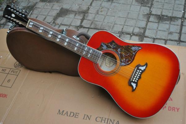 Quality Customization 12 Strings acoustic guitar in Sunburst for sale