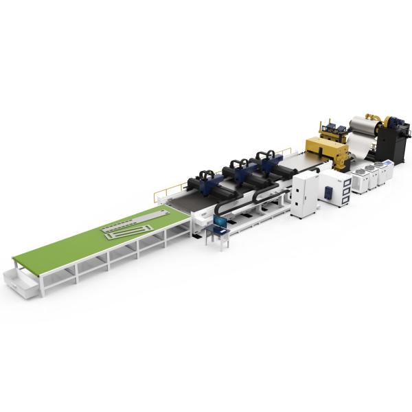Quality 3000W Laser Power Automatic Coiled Sheet Laser Cutting Machine Hypcut / Cypcut Control System For Large-Scale Cutting for sale
