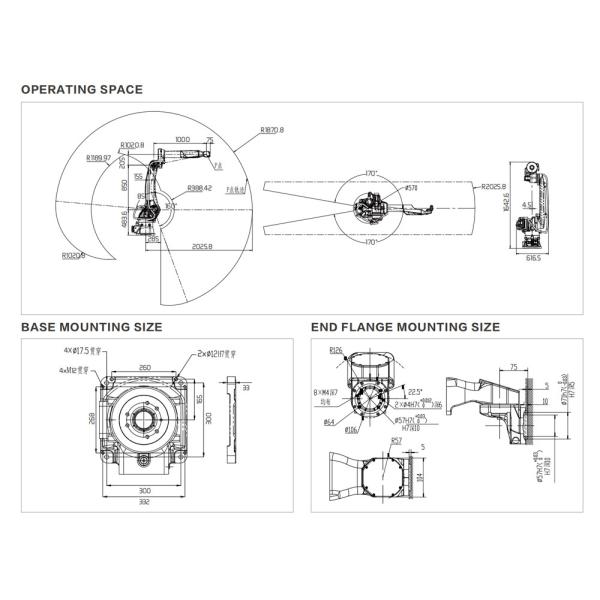Arc Welding Robot For Metal Parts Auto Parts Steel Structure And Other Industries ARC12-2000 Payload 12kg Reach 2025mm