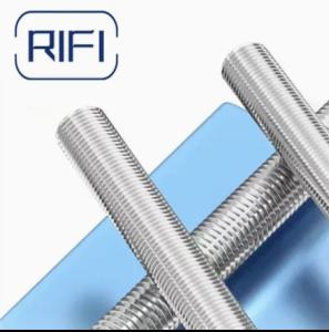 Rifi Custom Length DIN 976 Stud Bolts A2/A4 Finish Metric Threaded Steel Rod With Black Zinc Finish