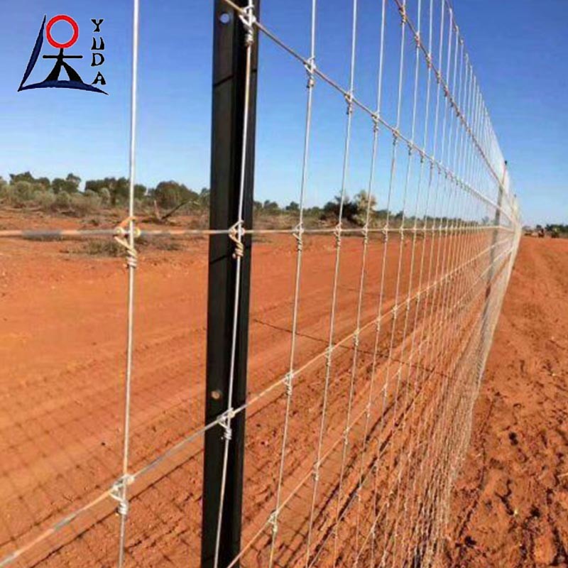 Farm Grassland Fence With Fence Posts Galvanized High Tensile Wire Fence