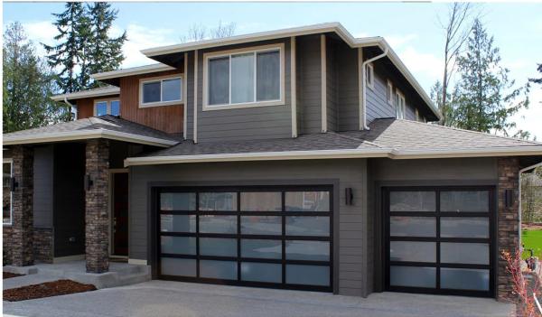 Quality PC Tempered Glass Panel Commercial Sectional Doors With Torsion Spring System for sale
