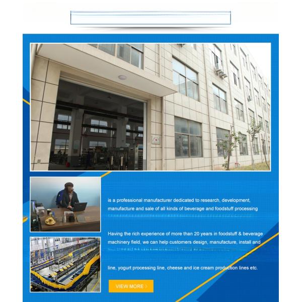 Highly Goat Milk Processing Machine Yogurt Process Line for Freezing and Homogenizing