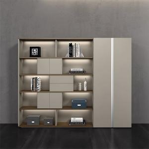 Modern Wooden Particle Board Office Storage File Cabinet with Large Capacity Drawers
