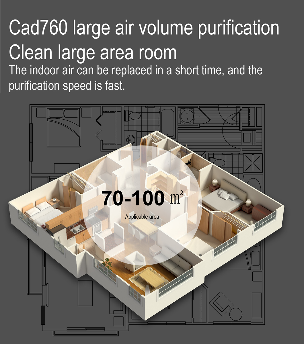 Homefish ODM UV Air Cleaner Negative Ion H13 True HEPA Filter Air Purifier Activated Carbon Tuya Smart Wifi Air Purifier
