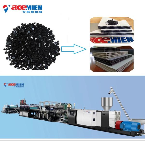 Quality Hollow Polypropylene Sheet Making Machine , Construction Formwork Machine for sale