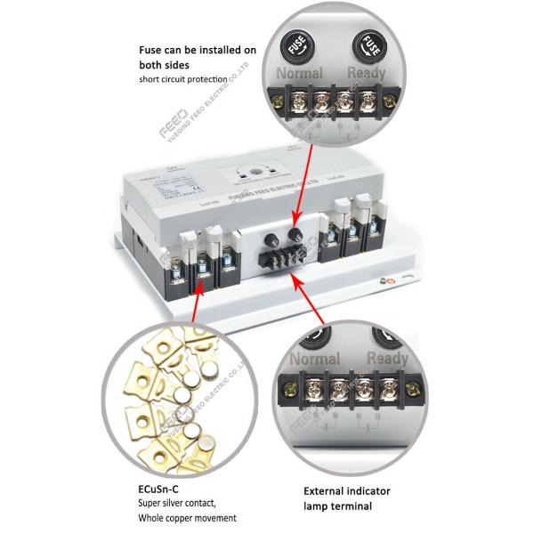 MCCB Moulded Case ATS Transfer Switch 125A 3P 4P 400V