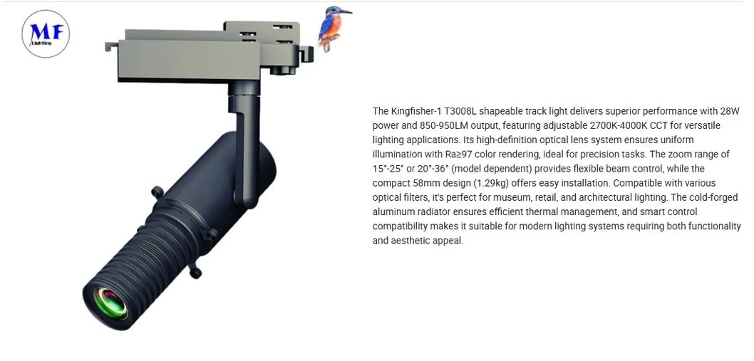 Versatile Precision Shaping Gobo Projector LED Contour Spotlight Track Light for Museum Art Gallery Commercial Lighting