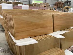 China 3cm Wood Veins Natural Sandstone Tiles wholesale