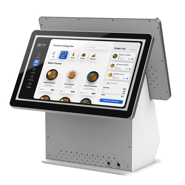 Floor Stand Self Ordering Kiosk Android 21.5 Inch Fast Food Touch Screen Printer Self Checkout Kiosk