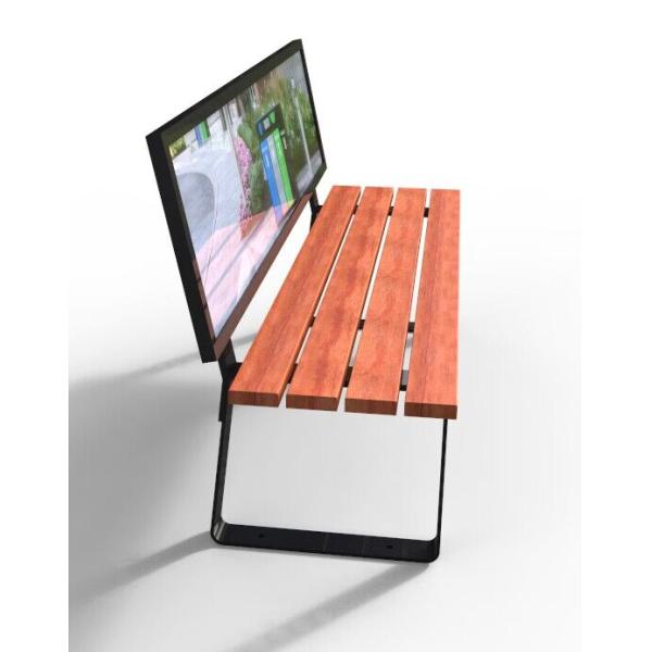 Wooden Advertising Bench Waterproof For Outdoor Garden Park
