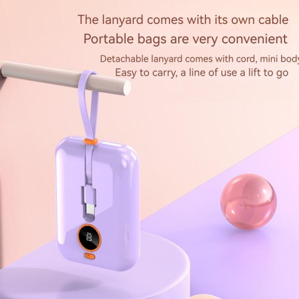 Type C Output Interface Portable 10000mAh Power Bank for Outdoor Charging and Devices