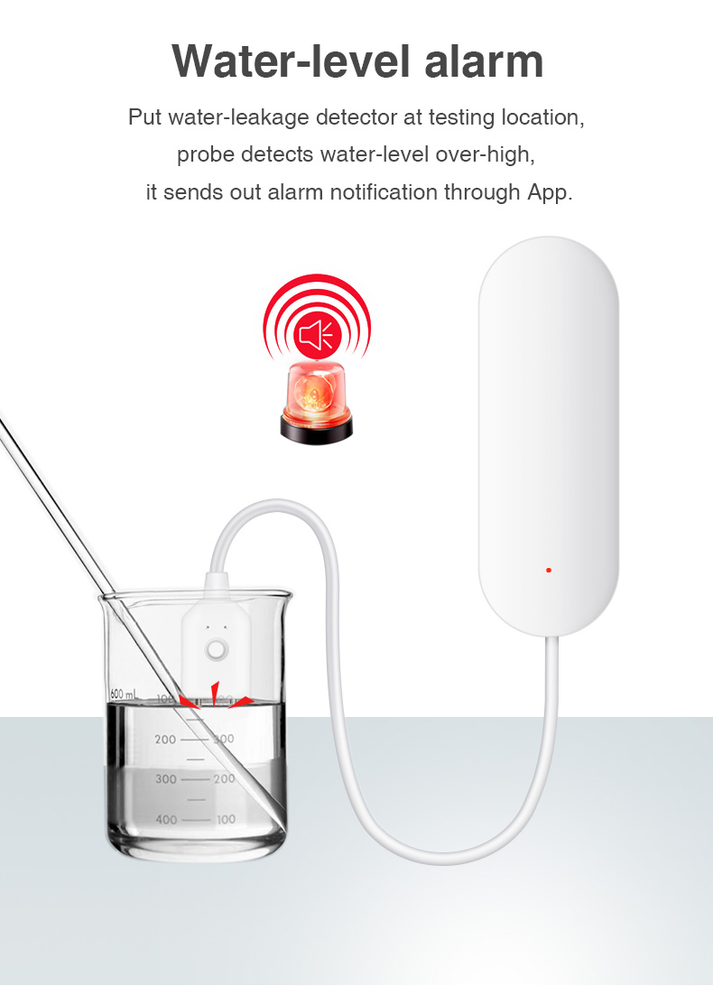 Tuya IP66 Flow Based Water Leak Detection Smartlife Water Sensor