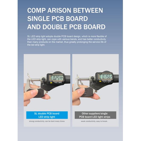 3000k 4000k 6500k CCT 3 Dimmable Cob Led Strip Light For Kitchen Cabinet Waterproof IP20