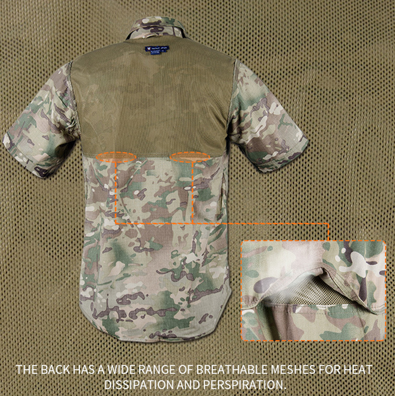 Breathable Short Sleeve Camouflage Style Formal Shirts for Men and Women in Bulk