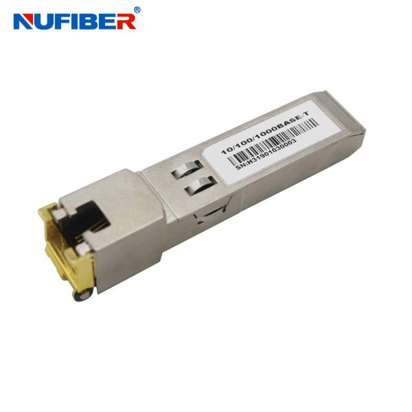 Quality Cisco Compatible GLC-T 10 100 1000BASE-T 100M Copper RJ45 SFP Transceiver for sale