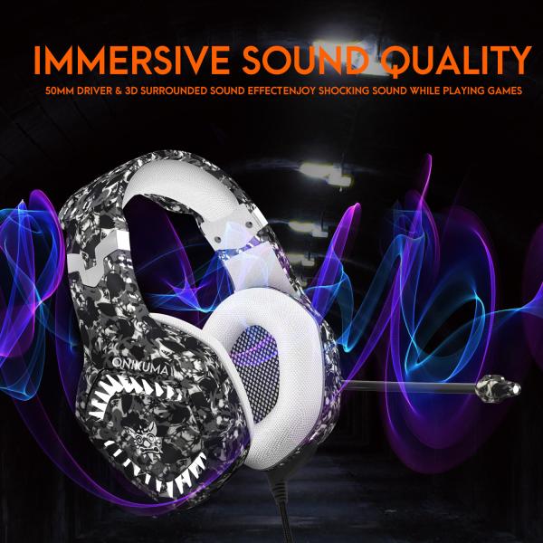 PS4 Xbox One 20000Hz DC5V +/- 5% Camouflage Gaming Headset