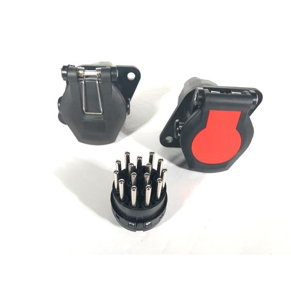 Industrial Trailer Plug Adapter Round RV Blade Type Weatherproof Receptacle Cover