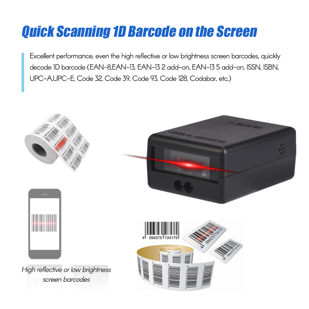 Fast Decoding Barcode Scanner Module Fixed Mount CCD Barcode Scan Engine