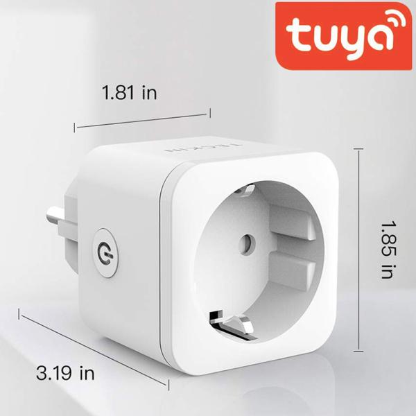 Smart WiFi Power Plug Outlet Socket with 2PCS USB Port App Control Timer Function Compatible with Amazon Alexa Google