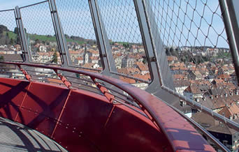 Black 4" × 4" Mesh Size 302 Ss Rope Mesh Fencing Use