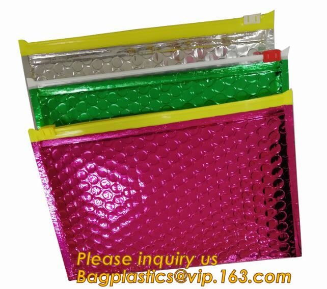 Cosmetic Slider Zip lockk Bubble Bags Bubble Slide Pouch,Zip lockk esd bubble bag bubble packaging wrap cosmetic pouch slide