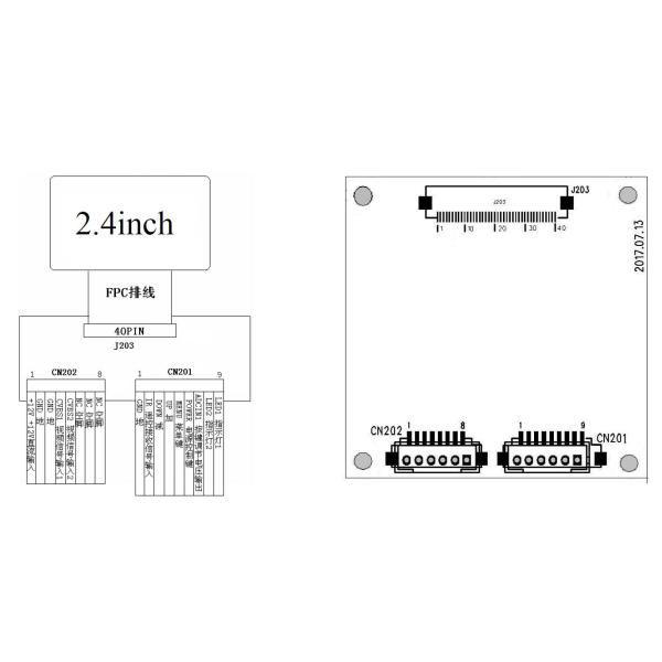 300cd/M2 Brightness Small LCD Display Module 2.4 Inch Tft Display For Smart Home