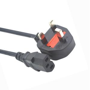 China Standard LED Grow Light Accessories UK Power Cable IEC 60320 C13 To BS 1363 (M) on sale