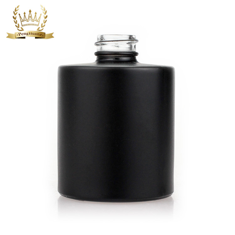 Round 30ml 50ml Diffuser Glass Bottle Black Reed Diffuser Bottle