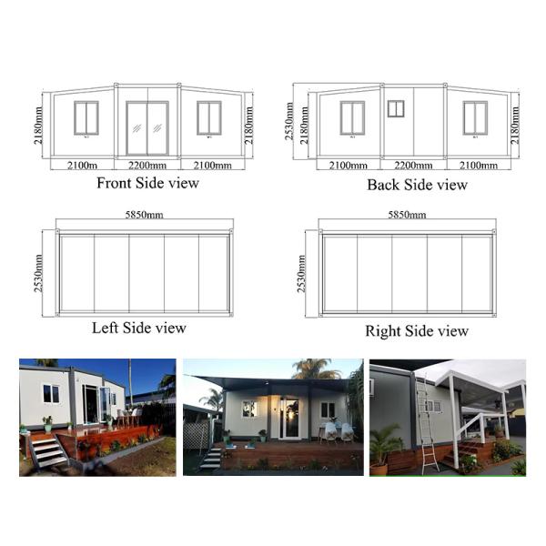 Custom 20ft 40ft Expandable Foldable Container House Steel Cotainer House for Suppliers